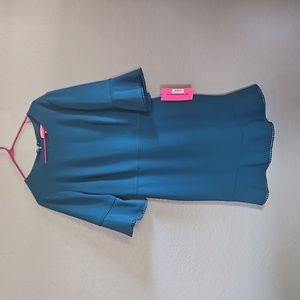 Betsey Johnson L Teal Dress